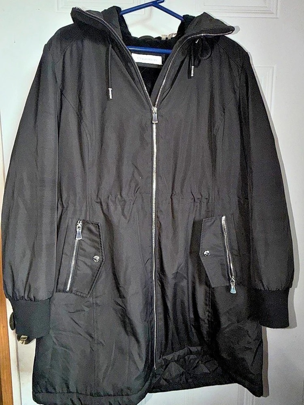 Calvin Klein Black Hooded Puffer Jacket